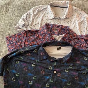 Assorted patterned high quality golf shirts